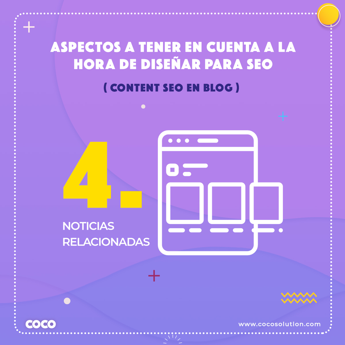 CocoSolution's tweet photo. ¿Sabes qué aspectos tienes que tener en cuenta a la hora de diseñar para SEO?
Hoy te enseñamos todo lo que debes considerar a la hora de estructurar content SEO en el Blog.😎 ¡Atentos! 👇🏼👇🏼
#contentseo #seo #diseñoparaseo #cocosolution #blog https://t.co/q8t69fR9tl