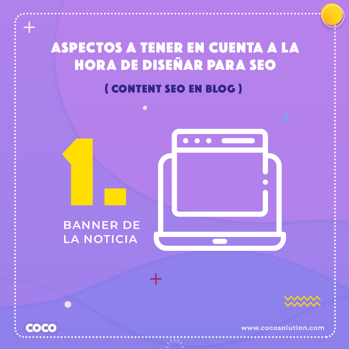 CocoSolution's tweet photo. ¿Sabes qué aspectos tienes que tener en cuenta a la hora de diseñar para SEO?
Hoy te enseñamos todo lo que debes considerar a la hora de estructurar content SEO en el Blog.😎 ¡Atentos! 👇🏼👇🏼
#contentseo #seo #diseñoparaseo #cocosolution #blog https://t.co/q8t69fR9tl
