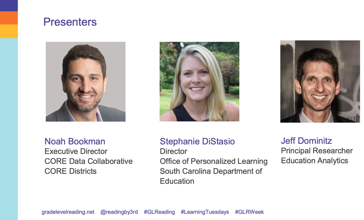 readingby3rd's tweet image. Excited to learn more about measuring and addressing learning loss with innovative diagnostic tools! #GLRWeek #GLReading #LearningLossRecovery @attendanceworks @COREdistricts @SCforEd @AnalyticsEA