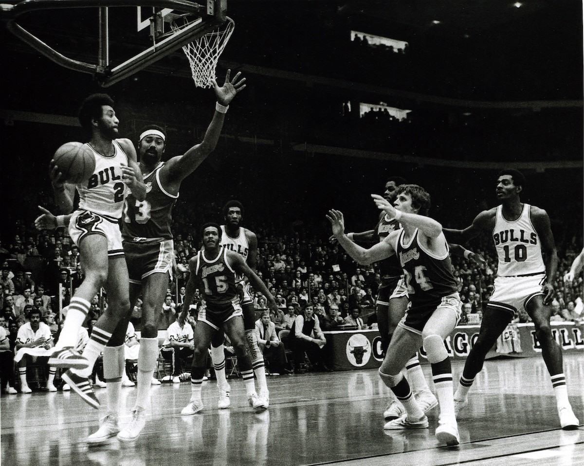 1971 POs:W/o West & Baylor, Lakers beat 51-W Bulls team, 4-3, winning game 7 in Chicago.Lakers then played the Bucks, one of best team ever.Buck were 66-16 with the highest SRS in history!Kareem was MVP and led NBA in scoring.Kareem had Oscar & a good supporting cast.