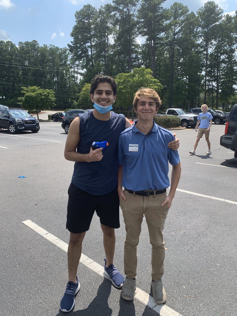 TillSquirt's tweet photo. 3:05 PM. Rayan Chaudhry sneaks up on Braxton Height and downs him after he tries to leave work. Kill count=2 @afhswaterwars https://t.co/TpL1prEJjJ