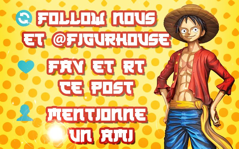 MontCorvo_Off's tweet photo. CONCOURS ONE PIECE - MANGA DIMENSION !

Tente de gagner un magnifique Luffy stylisé façon manga ! Un véritable coup de cœur offert par @FigurHouse ! 

Pour jouer :

❤️Follow nous et @FigurHouse 
🔁Like et RT ce post
✅Mentionne un(e) ami(e) qui aime Luffy 

gomu gomu no good luck https://t.co/TvTdqPazCq