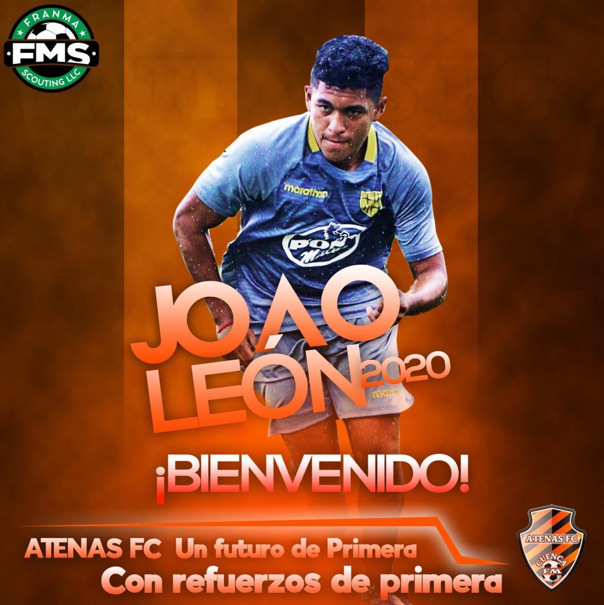 AtenasFCweb's tweet photo. Joao Leon , enganche viene a préstamo proveniente de Barcelona Sporting Club . 💪🏻 https://t.co/MCFCBNEbTN