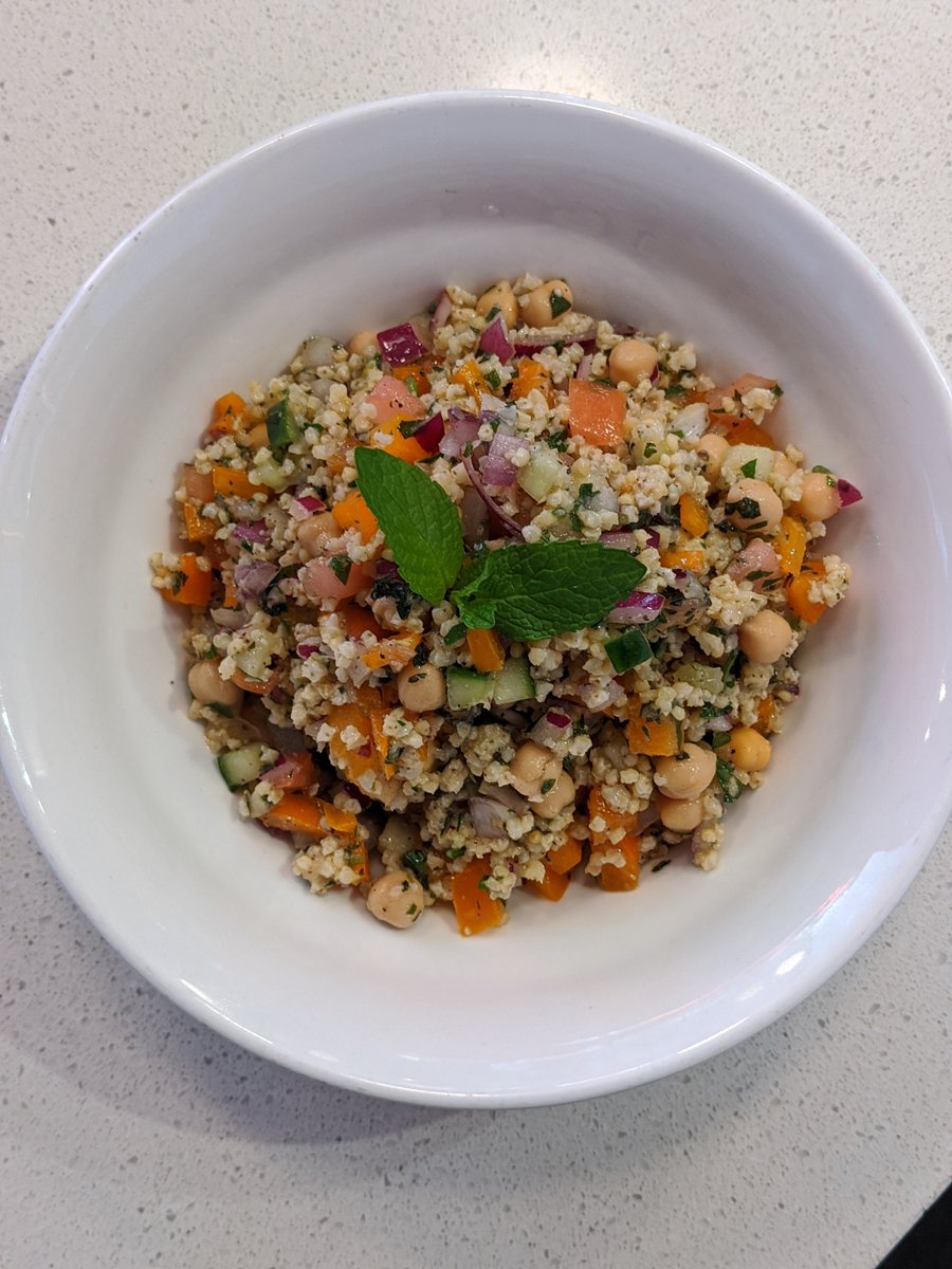 We brought back our fresh Israeli Millet Salad for the summer (limited time) . Come in and grab it to go or delivery! #bunaskitchen #wedeliverMinibusRecreational vehicle #takeouttoronto #torontodotcom #torontorestaurants #chewtoronto #doordash #ritualtoronto #tastethesix