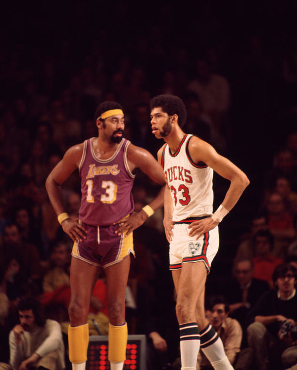 1972 POs: Lakers vs. BucksThis series was a reverse of the old Wilt-Russell series.But this time, Wilt (in the Russell role) was on the winning team despite being outplayed by Kareem (in the old Wilt role).WC: 10.8, 19.3, 3.3KAJ: 33.7, 17.5, 4.8Lakers beat Bucks, 4-2.