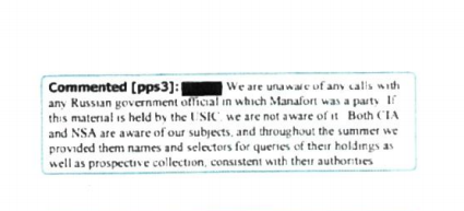 NYT: Manafort was on the calls w/ the Russian intelligence officials.FBI: "We are unaware of any calls with any Russian govt official in which Manafort was a party."