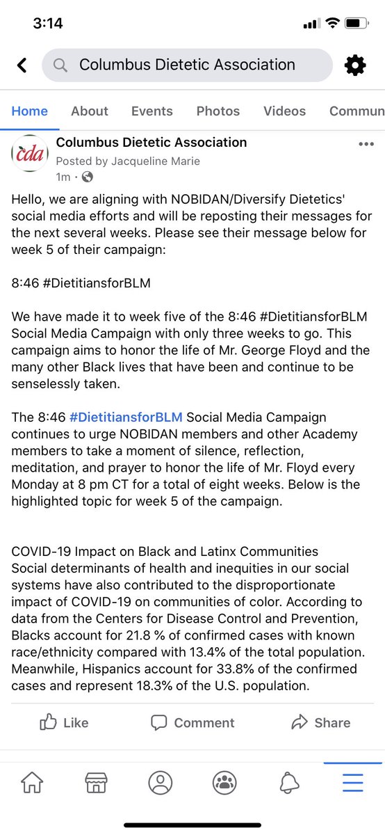 #DietitiansforBLM
