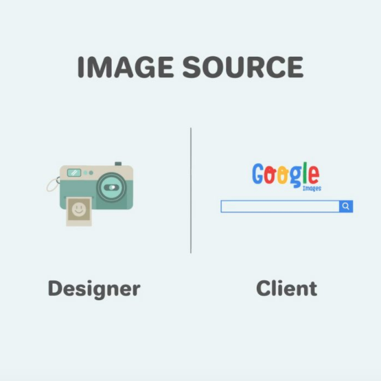 Neopublicistas's tweet photo. #Pixelo evidencia de manera creativa las diferencias entre clientes y diseñadores a la hora de trabajar en un proyecto 😂 (Parte 1) https://t.co/kZv2nPO37q