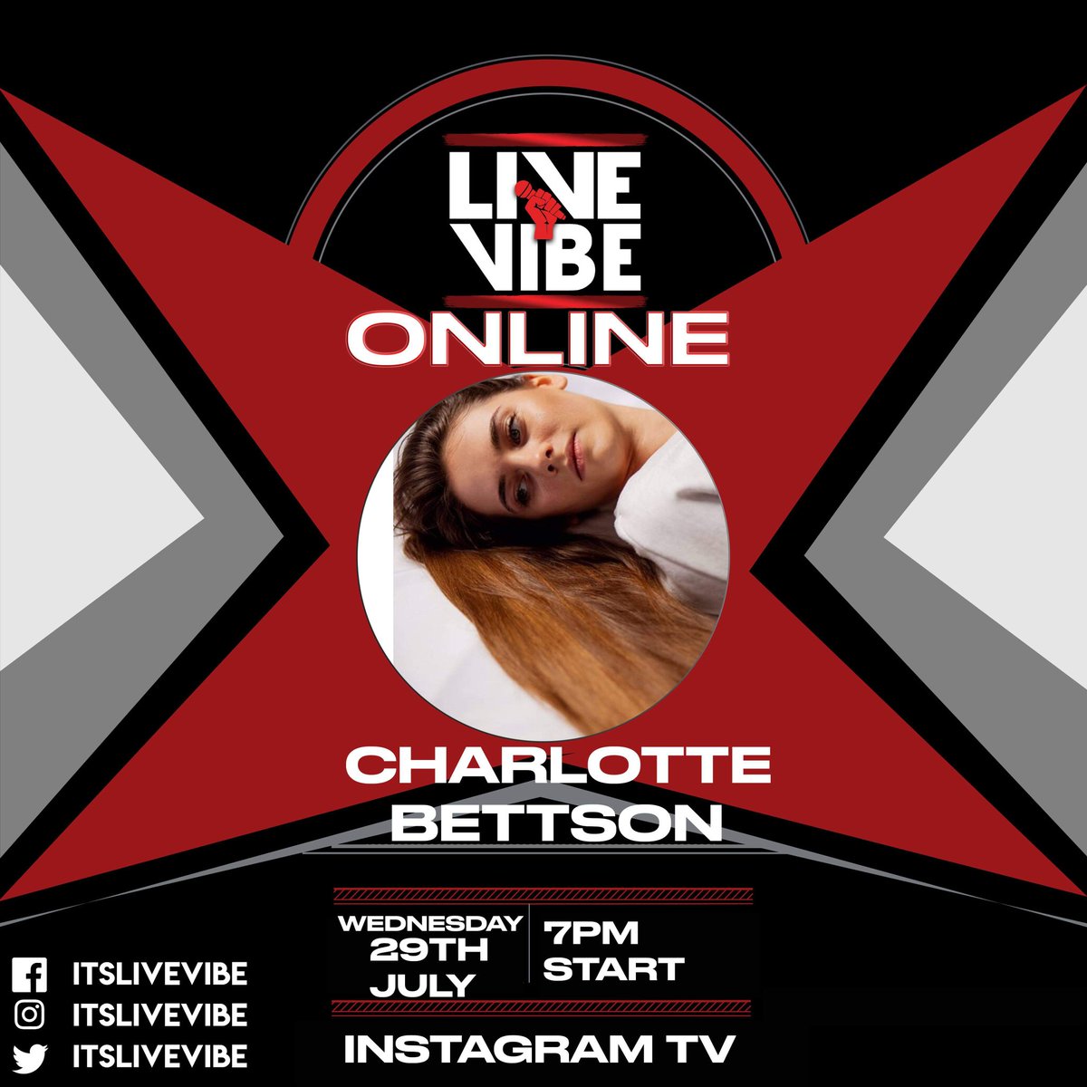 ItsLiveVibe's tweet photo. Artist Announcement all the way from Derbyshire @Charlotte_UK_ bringing you catchy tracks with meaningful lyrics. Tune in to #instagramtv on 29.7 from 7pm
#LiveVibe #TheArtistPlatform
#LiveMusic #LoveMusic #LiveVibe
#Birmingham #birminghammusic
#music #emergingartists #unsigned https://t.co/3EkRYD4Ros