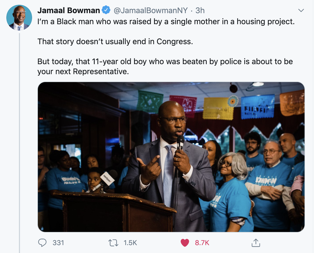 altochulo's tweet photo. Just an amazing feeling today. 

@MaketheRoadAct members threw down HARD to elect @JamaalBowmanNY &amp; @votejgr. Today both insurgent victories were confirmed. 

We're so proud to have campaigned side-by-side with you!

#Road2Jamaal #Road2Jessica https://t.co/Lx43CooE4c