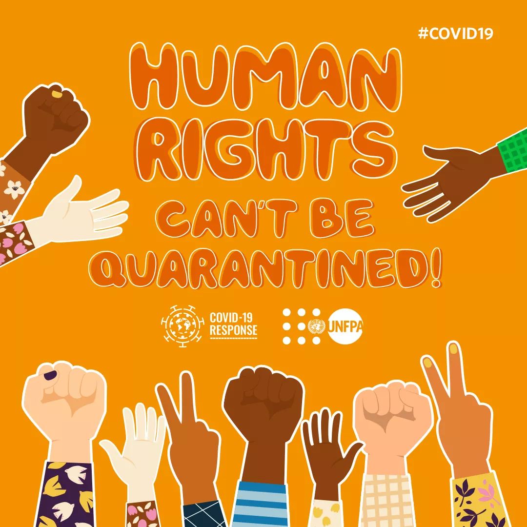 UNFPAJordan's tweet photo. Human rights can’t be quarantined!
This #WorldPopulationDay, see how UNFPA is protecting human rights for millions of people affected by the #COVID19 pandemic:  https://t.co/00AF4OBeLA
#StandUp4HumanRights #UNFPA https://t.co/emY18OJdwH