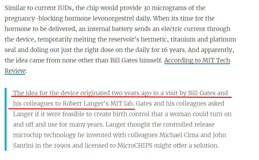 Robert Langer was Epstein's most vocal defender at MIT, stating the good Epstein did far outweighed the bad...Langer is an acclaimed bioengineer & is heavily funded by Bill Gates. Langer invented a remote control contraceptive implant at Gates' behest in 2017.  #Eugenics