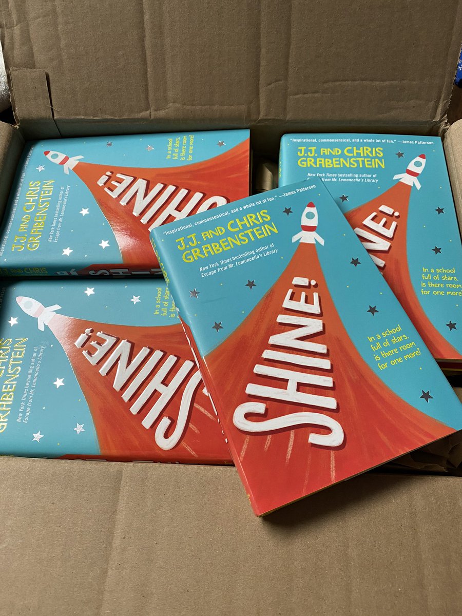 MPAcademy1809's tweet photo. All of the Shine! books by J.J &amp; Chris Grabenstein have been delivered to the participants of the Rump trivia game! #MPAReads #virtualauthorvisit #summerreading @CGrabenstein https://t.co/uZvyKdPba1