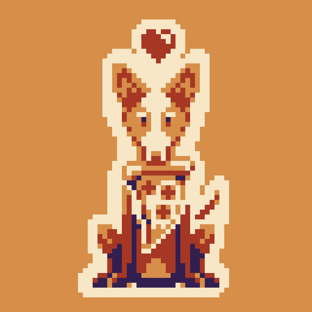 pipipipixel's tweet photo. So I've been involved in a very personal project. 
I volunteer at a dog santuary and recently they've been thinking about opening a store to sell merch.
I had to help in some way😅
I used the #nintendosupergameboy from @LospecOfficial 

Who's your fav? 

#pixelart #dogs #aseprite https://t.co/zEA4rhmMag