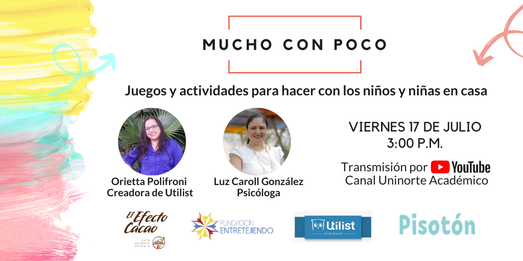 unpisoton's tweet photo. ¿Te animas a aprender a hacer Mucho Con Poco? Conéctate a las 3:00 p.m. a nuestra transmisión de #MuchoConPoco para que compartamos ideas de juegos y actividades que podemos hacer con materiales que seguro tienes en casa.
💻https://t.co/hfxBTaw0H9 https://t.co/s4bJRX56NI