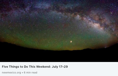 DarleyNewman's tweet photo. 5 Things to do This Weekend... @NMMagazine lists our Stargazing at the Cosmic Campground @NationalForests Virtual Field Trip! https://t.co/RJdgRYAYgK #twdnff #nationalforests #nationalforestweek https://t.co/kYuc1KmtDv