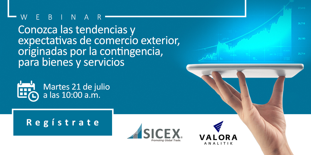 sicexQH's tweet photo. Conozca tendencias y expectativas en #comercioexterior, originadas por la #pandemia, para comprar y vender bienes y servicios: participe en #webinar sobre cómo las empresas pueden afrontar y solucionar las problemáticas que originó crisis por la #Covid_19.
https://t.co/jJY4dd0IHI https://t.co/9iIHJE2jhA