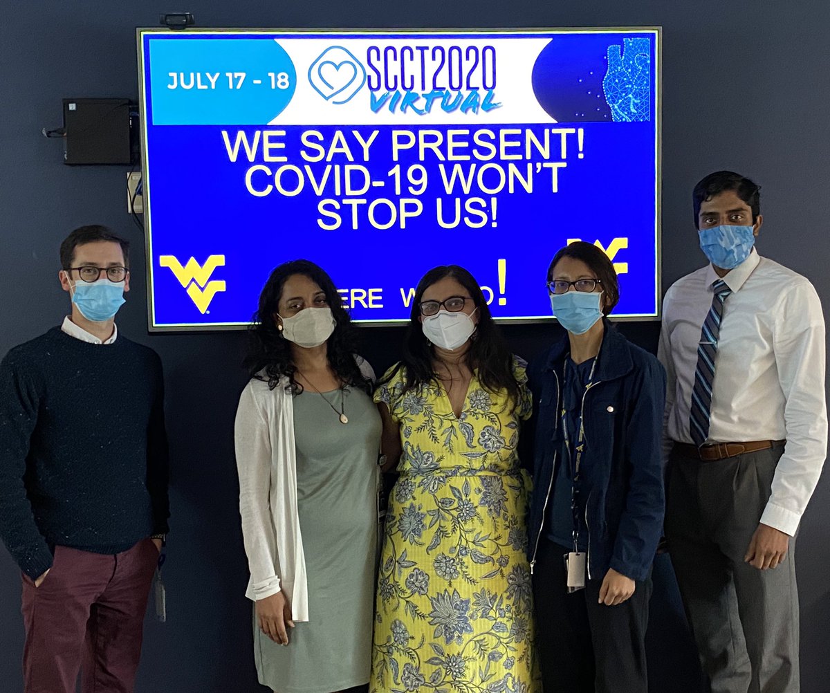 We continue to move forward despite the bumps on the road (Pandemic). <a href="/Heart_SCCT/">Heart_SCCT</a> we are present for #SCCT2020 @WVUHealth @WVUMedicine  <a href="/kadiyala2000/">Madhavi Kadiyala, MD, FACC, FASE, FSCCT, FSCMR</a> <a href="/RayRcnita/">Nita Ray Chaudhuri, MD, FACC, FSCMR</a> <a href="/HamiraniYasmin/">Yasmin S. Hamirani, MD</a> <a href="/MD_SPatibandla/">Saikrishna Patibandla</a>