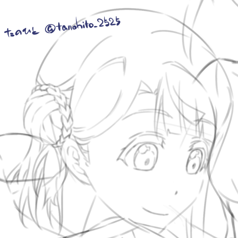 表紙の下描き終わったー(∩'∀`)∩