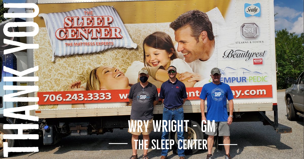 SHP_ColumbusGA's tweet photo. It's a Fantastic Friday! The Sleep Center, Columbus donated 10 mattresses to our chapter today! These will be used tomorrow afternoon 4 the 10 beds we'll deliver. Ckout locally owned/operated The Sleep Center 6575 Whittlesey Blvd. 706.243.3333 https://t.co/4OUiBec3lD  https://t.co/jpCECUW0kc