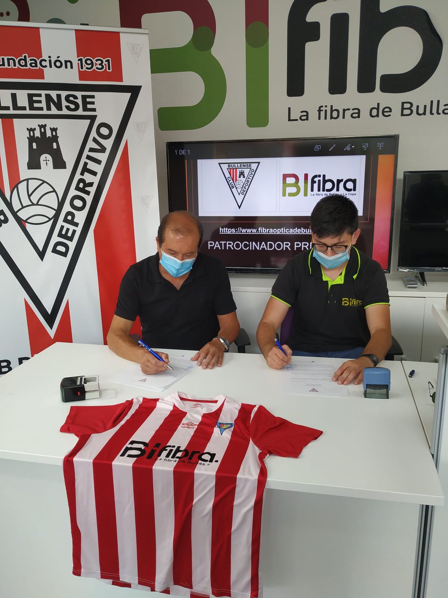 El club pasa a denominarse CD BULLENSE BIFIBRA y todos los abonados tendrán descuentos, ventajas y sorteos durante la próxima temporada.
La compañía de telecomunicaciones de #Bullas se convierte en patrocinador principal.
clubdeportivobullense.com/acuerdo-cd-bul…