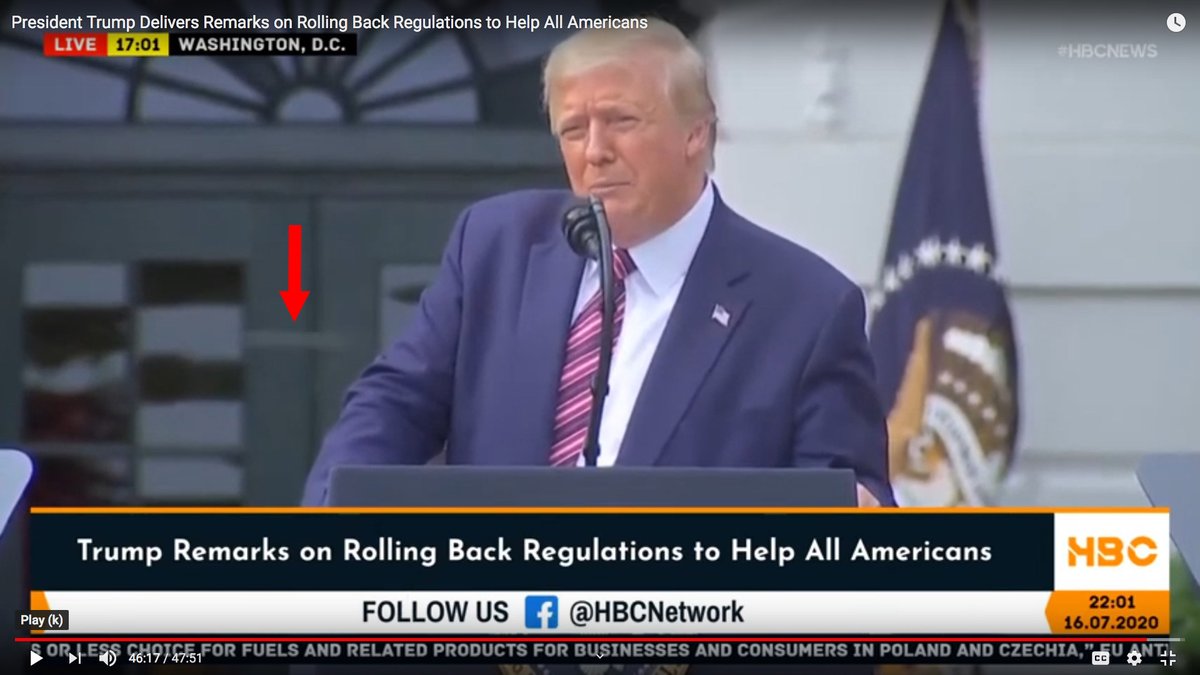 This is the only video that didn't catch the beginning of the flight.The first time it registered, it had already flown past Trump.