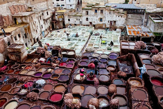 oftravelin's tweet photo. One of the most interesting sites in Fez, Morocco is the Leather Souq and the oldest leather tannery in the world. https://t.co/j1AGV6qCYH