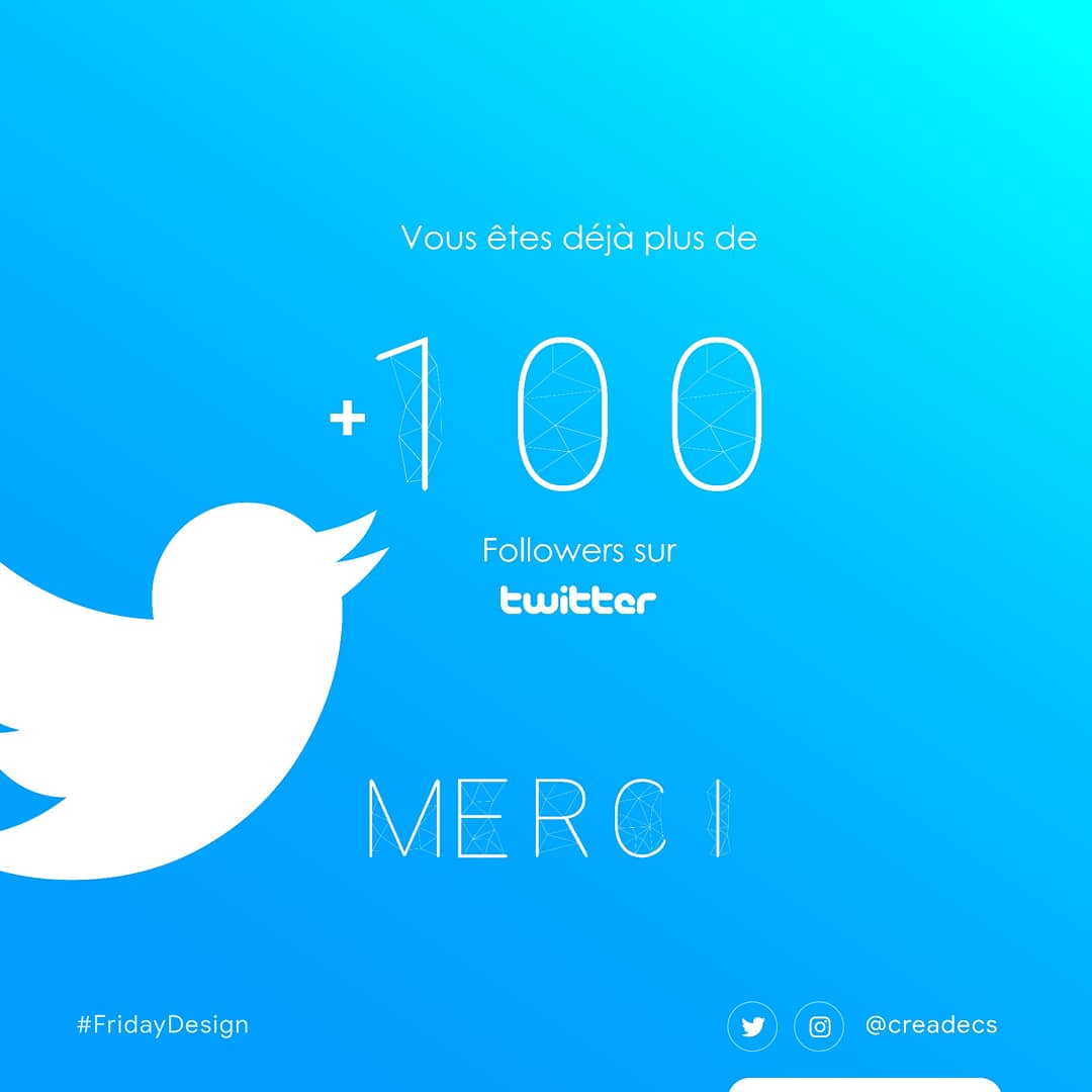 nnyxdesigns's tweet photo. Vous êtes désormais plus de 100 followers sur nos différents comptes instagram et Twitter.
Merci pour vos interactions.
@CreadecS @NchetkouY #illustration #illustrator #adobeillustrator #photoshop #adobephotoshop
#FridayDesign https://t.co/IoRB5IfxNo