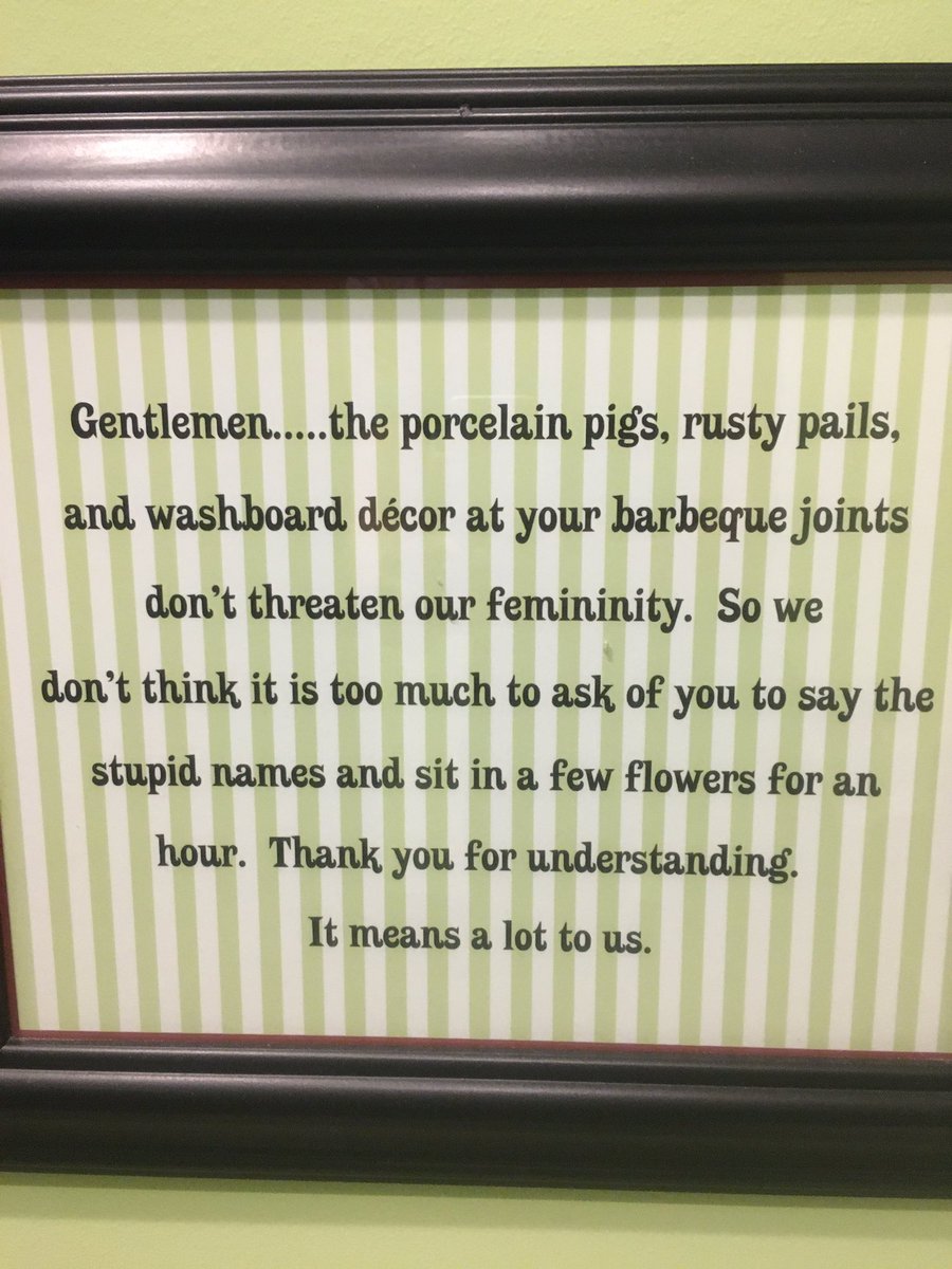 jiggIypoof's tweet photo. I think it’s time to unpack the signs in Chicken Salad Chick’s men’s restroom https://t.co/qvoDYT5oFs