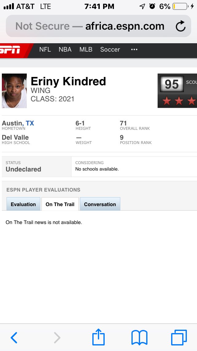STEPCHILEX's tweet photo. @snupedaniel Hey snupe wanted to shout out my lil cousin Eriny Kindred, A Del Valle Basketball player class of 2021 ranked 71 and 9th at her position with a 95 overall scouting. Oh and I believe she can dunk too. Lol https://t.co/TUvfMjTUFF