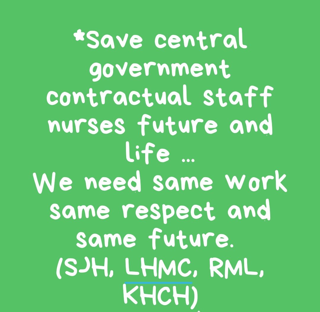 We can do everything in this world as a nurse and being a nurse But government wat u can for us ??????? Voice of central government contractual staff nurses @pmo @AmitShah @narendramodi @drharshvardhan @MoHFW_INDIA @aajtak @ZeeNews @Republic_Bharat @IndiaToday @RajatSharmaLive