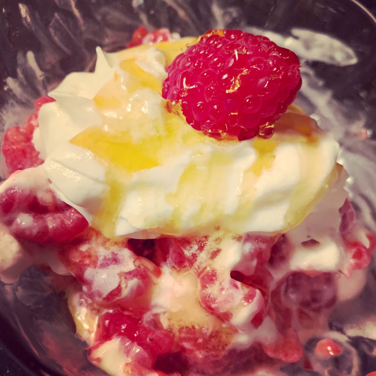 Raspberry Fool with Honeysuckle Syrup #dessert #sweet #summer #Easy #eat #healthylifestyle