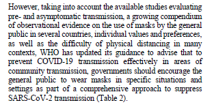 There is lots of conflicting evidence on the use of masks. Science is difficult. Despite this, masks remain a useful tool in preventing transmission in situations where distancing is not possible. WHO still recommends masks to decrease transmission in these scenarios. 13/