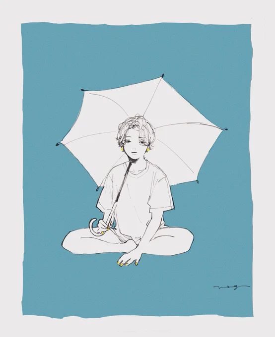梅雨飽きた落書き 