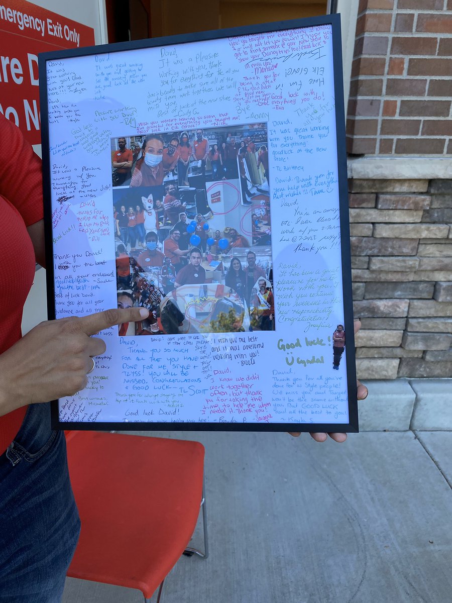 TgtDavid's tweet photo. After 11 years it’s my final day in district 208. Thank you @DanielleChenier for being the most amazing DSD. And thank you to T2455 for the send off. Onto my next Target adventure. https://t.co/3bbBcM3PBB