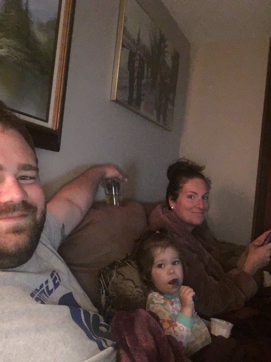 C_Bergie's tweet photo. Friday night with my girls watching Thomas the Tank Engine!!! And Isla gets some ice cream too!! This is a great life! https://t.co/vFJc0LGCkv