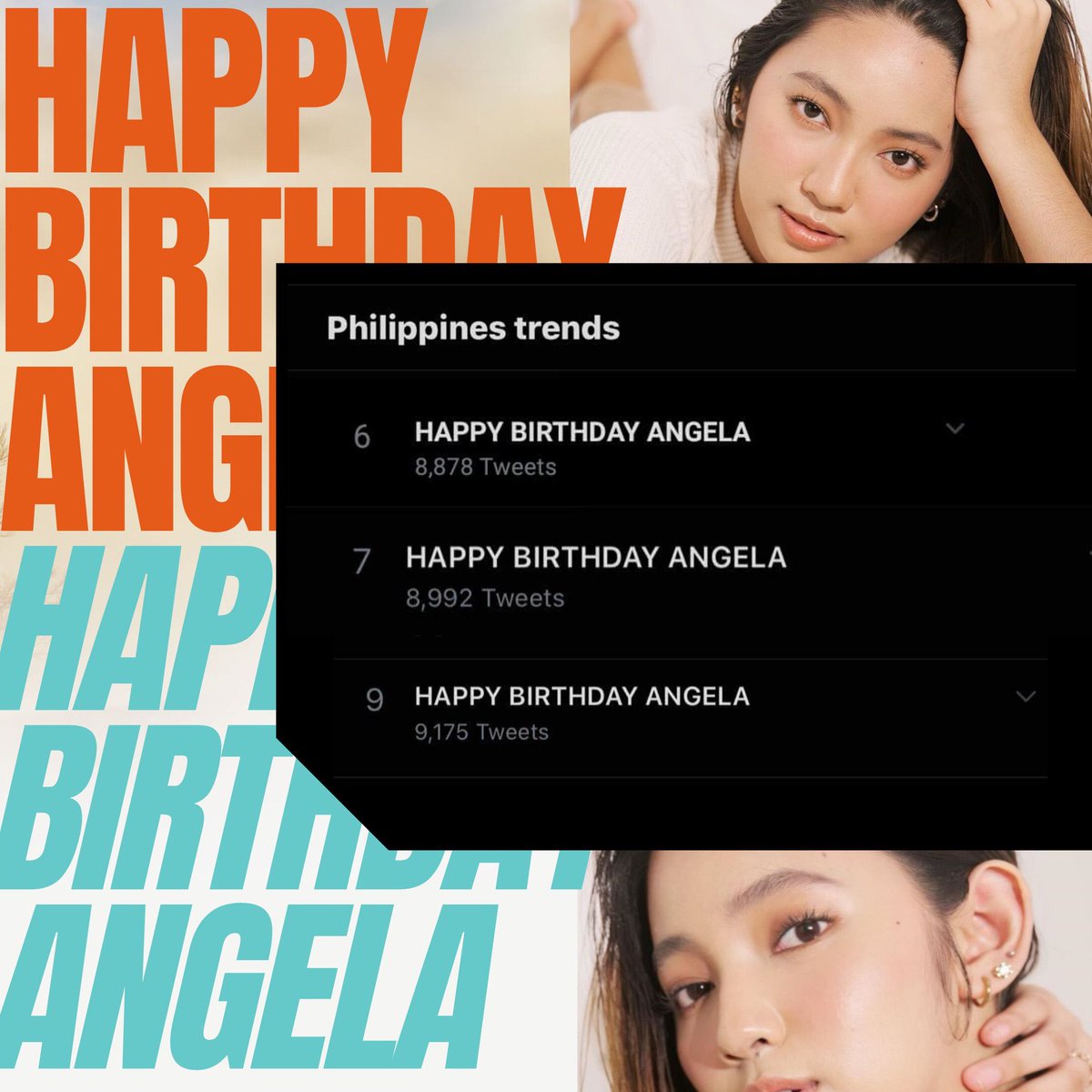 Thank you so much Angels!! Keep tweeting lang hanggang sa surprise ni Angela later at 6pm!! 

Happy Birthday again, <a href="/iamangelatungol/">Angela Tungol</a>. We're always here to support you since day one. Di ka nag-iisa lagi. 

HAPPY BIRTHDAY ANGELA