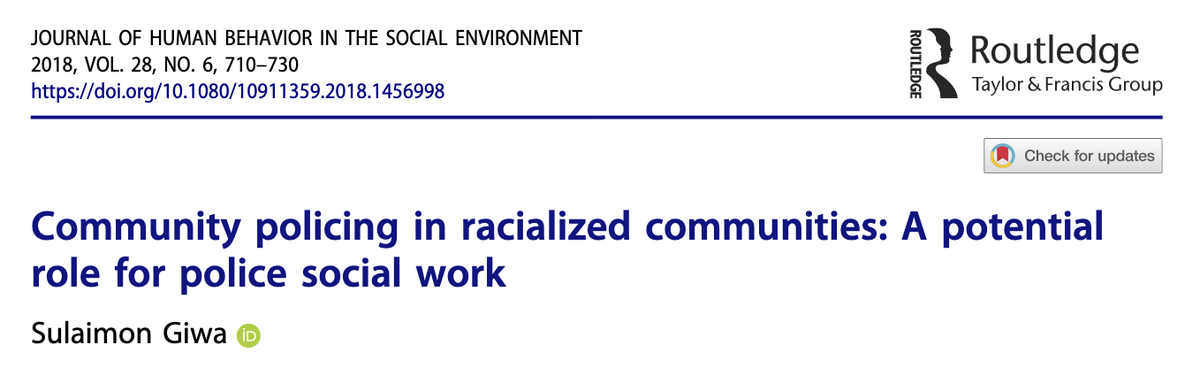 553/ "The findings of these studies reinforce what many racialized minorities [in Canada] have long suspected in cities across the country: the exercise of police discretionary power produces differential, racialized treatment."