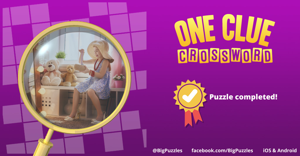 PaulaABarr's tweet photo. I completed a puzzle in One Clue Crossword. Play now for free!
https://t.co/pC5CloRKxp #OneClueCrossword https://t.co/ITtIE9TEk9