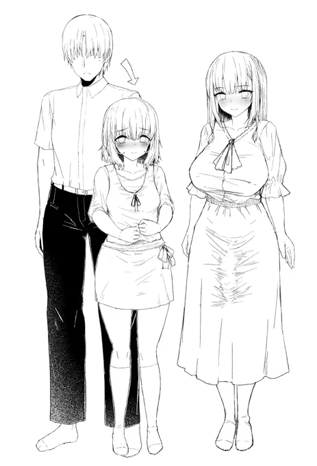 今やってる8月合わせ本予定のお話で登場キャラデザ。実家が太いふたなりお嬢様とTSした女の子がでます。どっちがどっちかわかるかなこれ… 