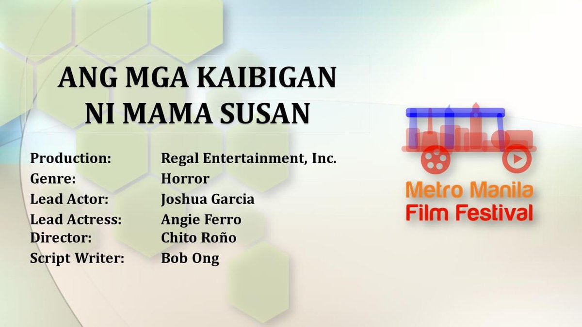 ynigodelen's tweet photo. Ang Mga Kaibigan Ni Mama Susan is an official entry of MMFF 2020. To God be all the glory
#angmgakaibigannimamasusan https://t.co/XfdRwAhjmk