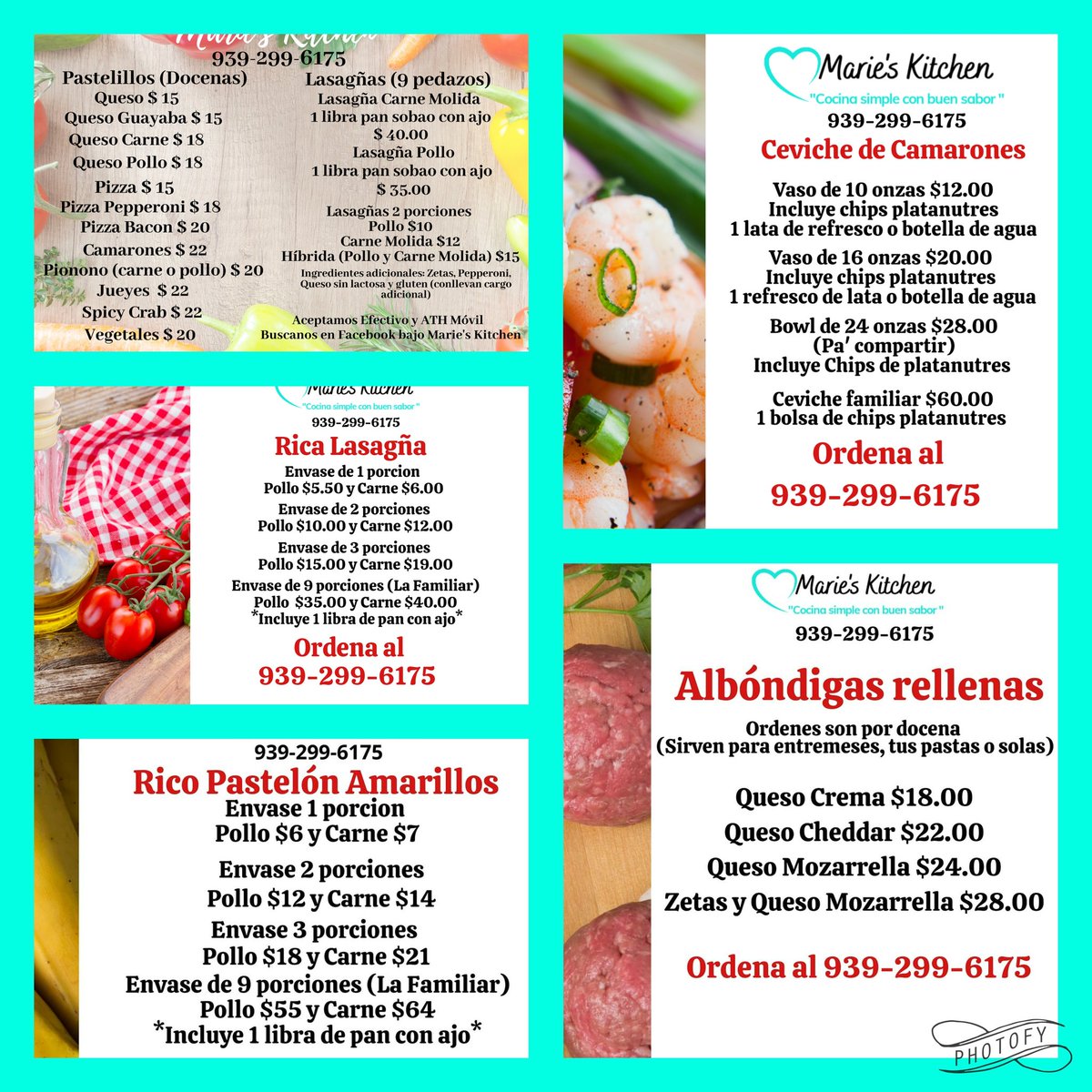 Marie061820's tweet photo. Marie's Kitchen es una pequeña empresa de comida en donde complacemos con antojitos como los son los ricos pastelillos y comidas sencillas para el disfrute de todos. Buscanos en FB: https://t.co/bvJdaK1DeC o ordena al 939-299-6175. Area Metro https://t.co/xln6ERsV7E