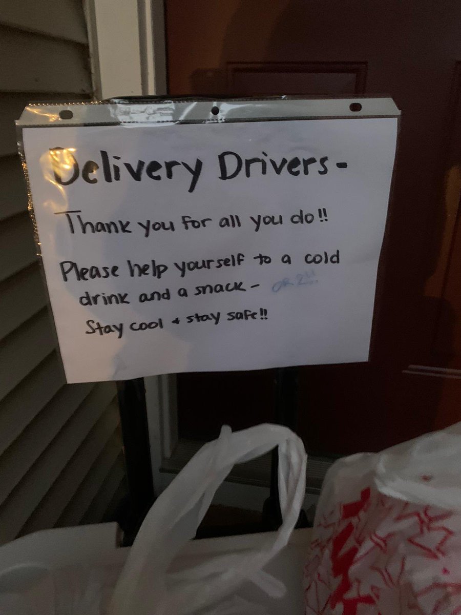 FudDeliveryCT's tweet photo. One of our customers left this for the team. Sooooo nice. #Colchesteriskind https://t.co/eFTQxMs3bm