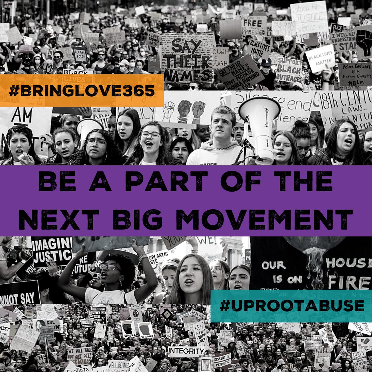 UprootAbuse's tweet photo. Join the movement to #UprootAbuse and #BringLove365 next week at the Peer Advocate Crew Academy! To sign up visit: https://t.co/KLUXfd4D9x 💜 https://t.co/Cj4zdFzO4K