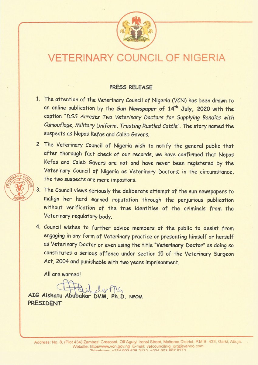 VetCouncilNig tweet picture
