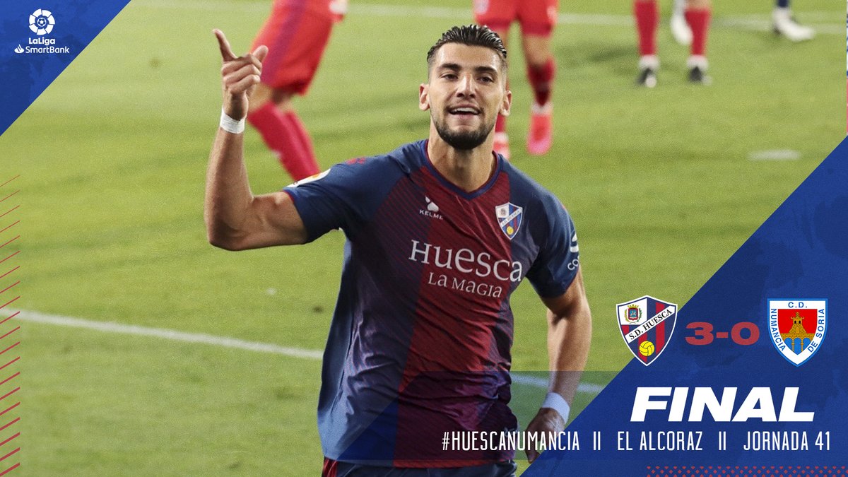 FINAL | ¡Se acabó! 

¡FINAL FINAL FINAL!

Cumplimos nuestro trabajo, ahora toca esperar.
Acariciamos la gloria.

¡Enormes, equipo!

3-0 | #HuescaNumancia