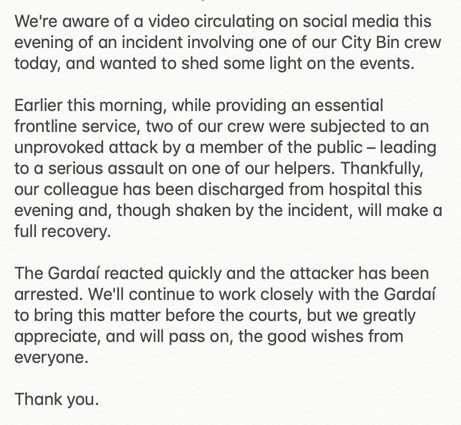 citybin's tweet photo. We're aware of a video circulating on social media this evening of an incident involving one of our City Bin crew today, and wanted to shed some light on the events. #citybin https://t.co/8OCVQDO0YN