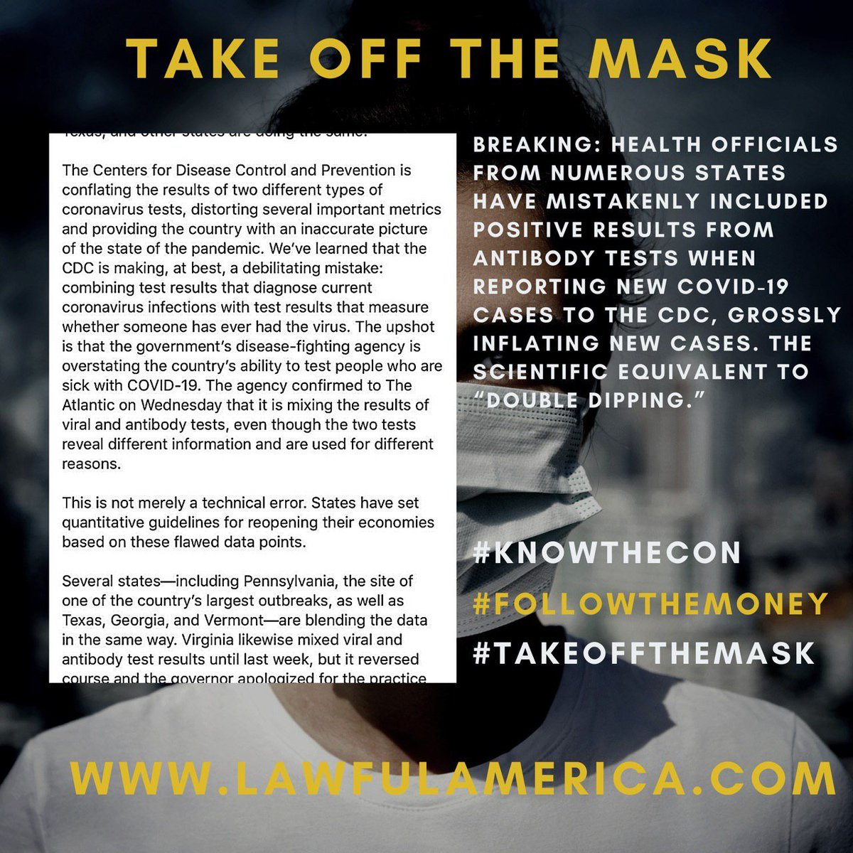chaele3's tweet photo. #takeoffthemask
#knowthecon
joinus@lawfulamerica.com
To get involved in your State Assembly.
@LawfulAmerica
@AP_TheLaw
@Aldo_9111
@MnmsurfinLang
@bthechange247
@Trump17Q
@elishaengland82
@DianeFinney2
@RealEyeTheSpy
@LeahGoodyear1
@trump_assistant
@SpeakGF https://t.co/p4Ko9yCdGN