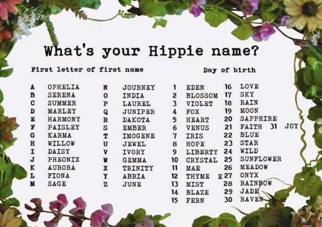 Hippie Usernames