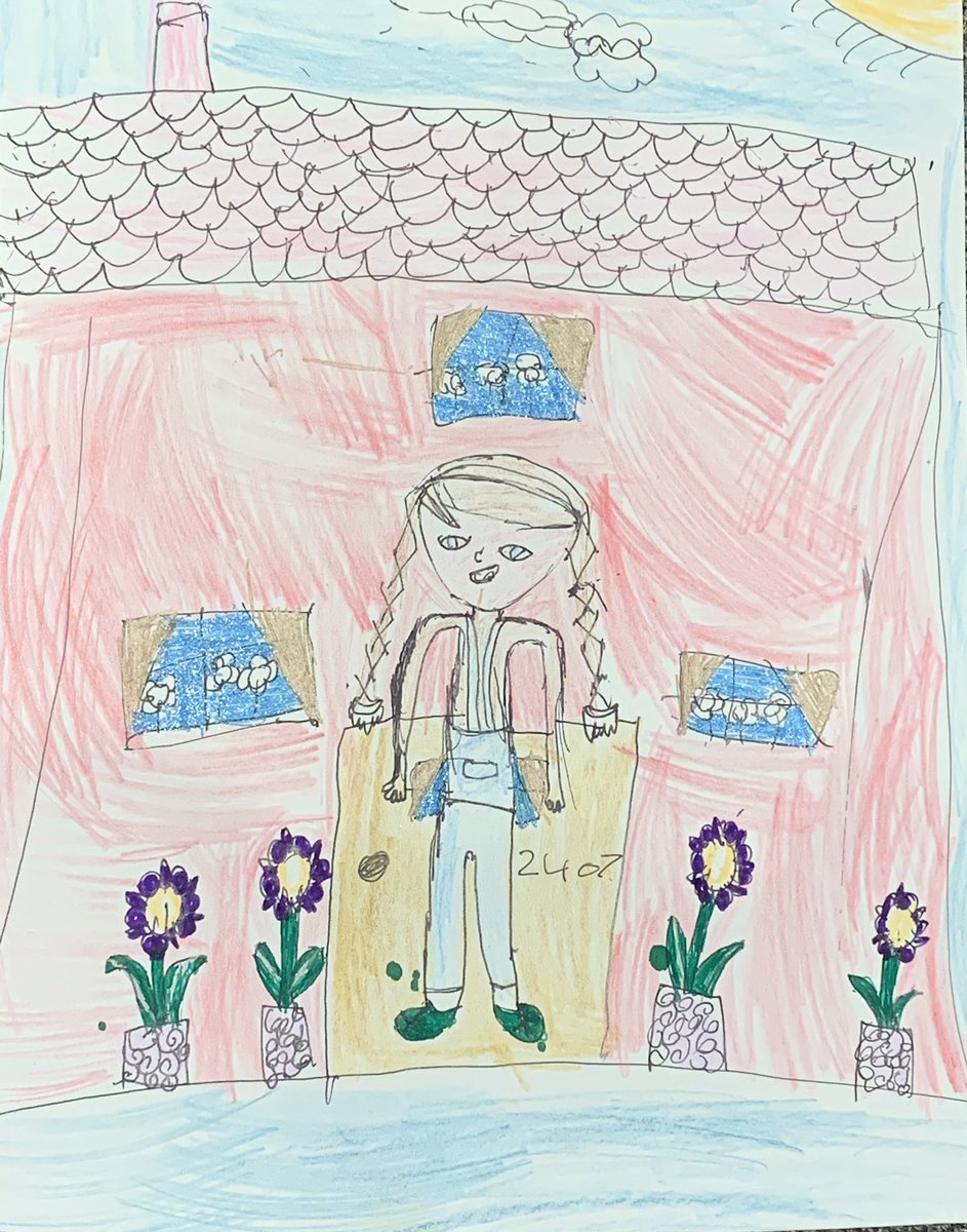 Caco29820's tweet photo. We missed the 6pm deadline to enter the competition by thinking it was midnight 😭 but my daughter has worked so hard to get her drawings ready. Really proud of her 🤩 @jk_rowling @TheIckabog #theickabog https://t.co/TjTs8HUYDd